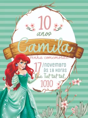 Invitación de cumpleaños Princesas – Estático – Amora Arte e Design