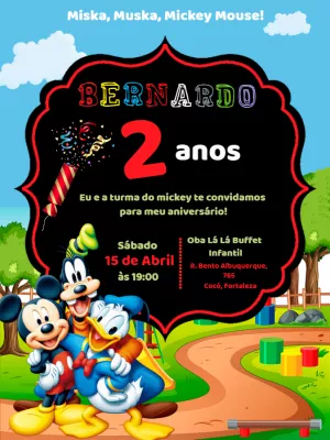 Mickey Mouse Birthday Invitation – Static – Mimo Digital