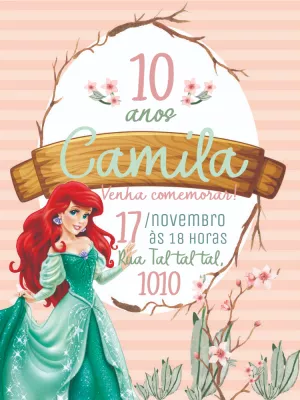 Invitación de cumpleaños Princesas – Estático – Amora Arte e Design