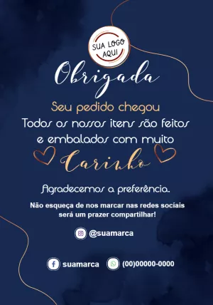 Cartão de Agradecimento Elegante para Editar Online