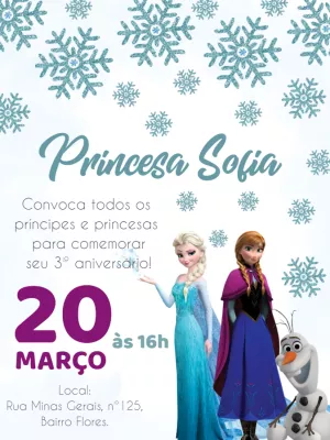 Frozen Birthday Invitation – Static – Gley Leobas