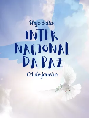 Post Dia da Paz com Pomba para Editar Online