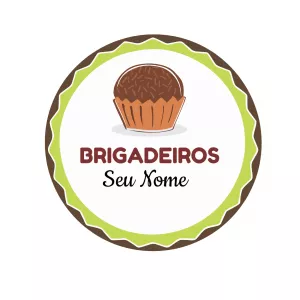 Logo Editável para Brigadeiros e Doceria para Personalizar