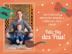 Cartão de Dia dos Pais com Foto para Editar Online