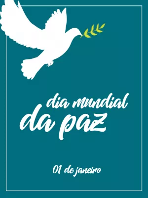 Post Dia da Paz com Pomba Branca Editável Online