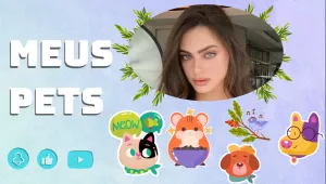 Thumbnail de Youtube com Animais Fofos para Editar Online