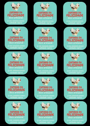 Adesivo para Copinho da Felicidade com Borboleta para Editar