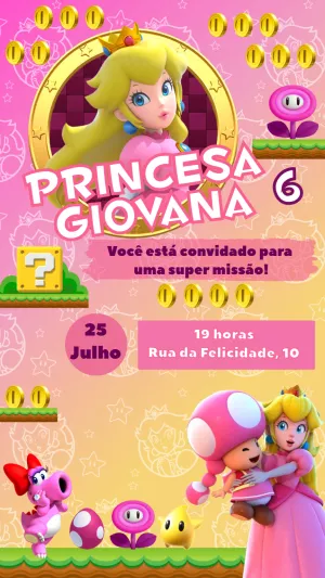 Invitación de cumpleaños Princesas – Estático – Adriana Lima