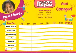 Quadro de Incentivos Palavra Cantada para Editar e Imprimir