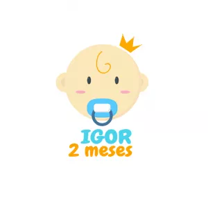 Logo Mesversário Bebê Príncipe para Editar e Personalizar