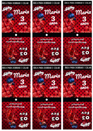 Capa para Pirulito Ladybug: Arte Editável para Festa