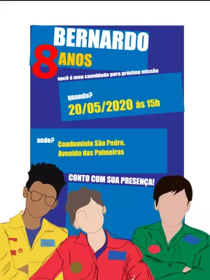 Convite Aniversário Detetives do Prédio Azul para Editar Online