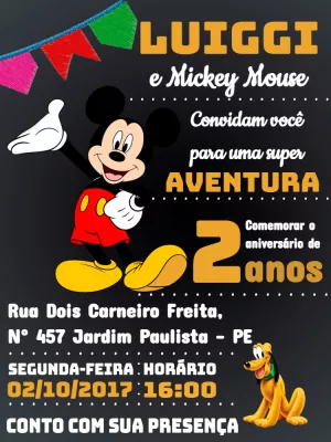 Mickey Mouse Birthday Invitation – Static – Augusto Renan