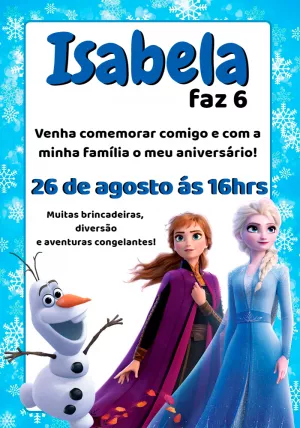 Frozen Birthday Invitation – Static – Bárbara Claudino