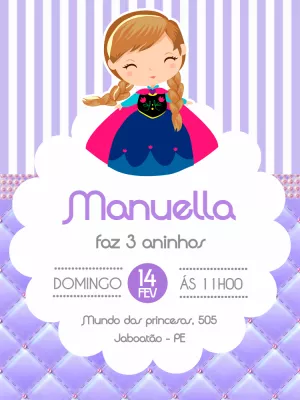 Frozen Birthday Invitation – Static – Carolina