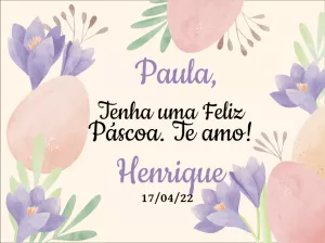 Cartão de Páscoa com Flores Aquarela para Editar Online