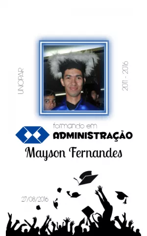 Arte Formatura Administração com Foto para Editar Online