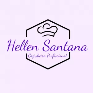Logo Cozinheira Profissional Editável com Chapéu de Chef