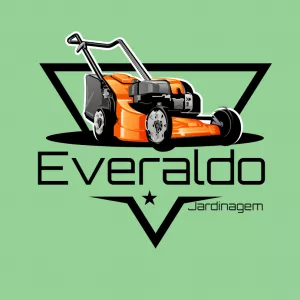 Logo para Jardineiro com Cortador de Grama para Editar Online