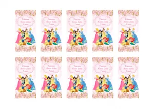 Adesivo Aniversário Princesas da Disney para Editar Online