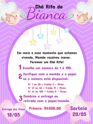 Baby Shower Raffle – Static – Gley Leobas