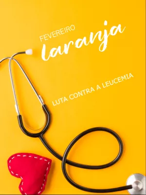 Post Fevereiro Laranja Editável para Conscientizar Online