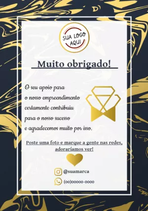 Cartão de Agradecimento Elegante para Editar Online