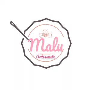 Logo Editável para Artesanato com Agulha e Linha para Editar