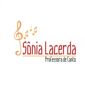 Logo Professora de Canto com Notas Musicais para Editar