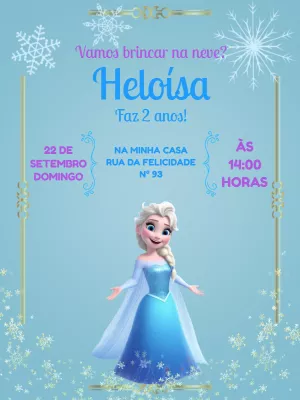 Frozen Birthday Invitation – Static – Pedro Henrique