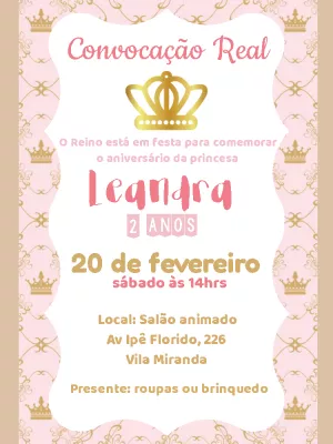 Invitación de cumpleaños Princesas – Estático – ig: @illustragio