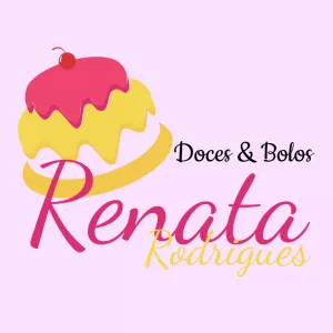 Logo Doceria com Cupcake Colorido para Editar Online