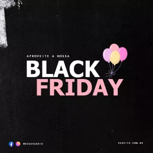 Post de Black Friday com Balões para Editar Online