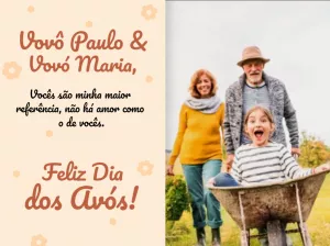 Cartão de Dia dos Avós com Foto para Editar Online