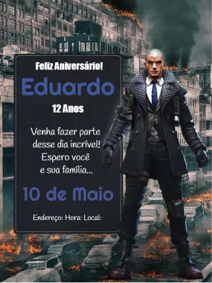 Convite de Aniversário Free Fire Editável Online