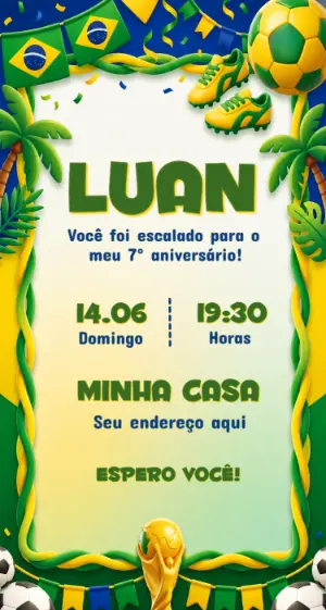 Soccer Birthday Invitation – Static – Fernando Martins