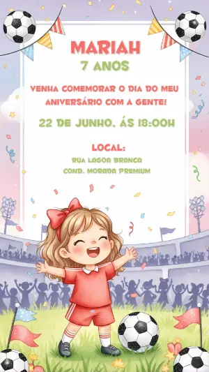 Soccer Birthday Invitation – Static – CollorGraph Convites