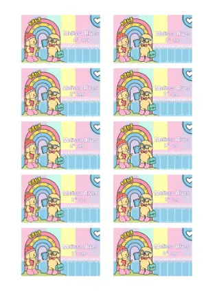 Etiqueta Escolar Bobbie Goods para Editar