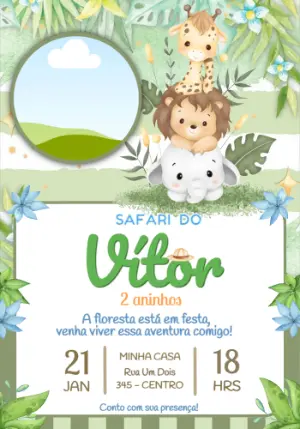 Safari Birthday Invitation – Static – Jotta