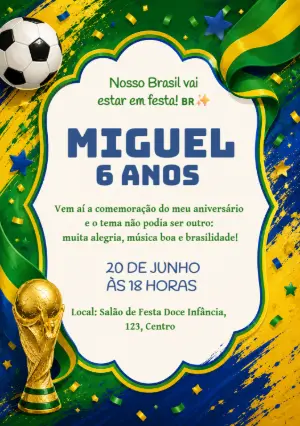 Soccer Birthday Invitation – Static – Idesign Personalizados