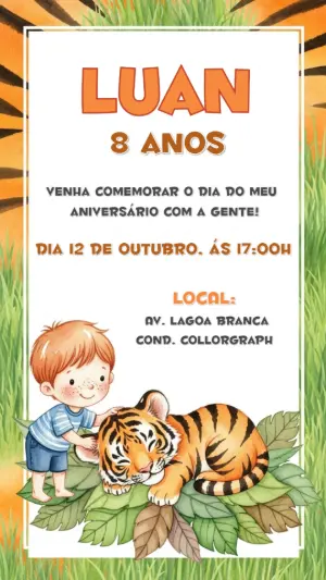 Safari Birthday Invitation – Static – CollorGraph Convites