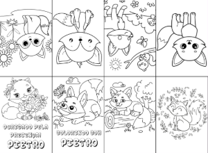 Mini Livro de Colorir Raposinha para Editar Online