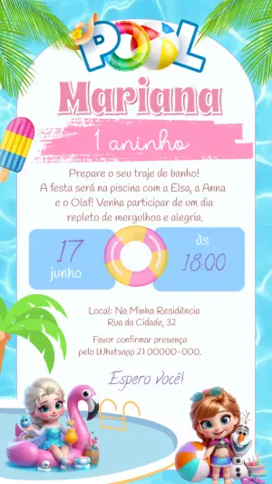 Frozen Birthday Invitation – Static – Felicity Artes