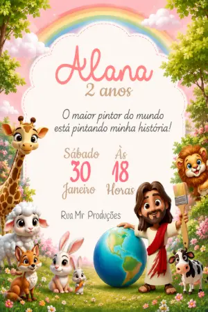 Animals Birthday Invitation – Static – Convite MR Produções 