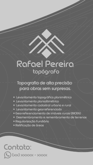 Cartão de Visita Topografia Profissional para Editar Online