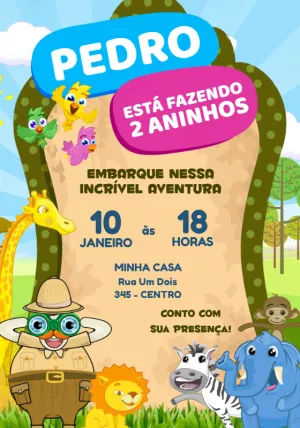 Safari Birthday Invitation – Static – Jotta