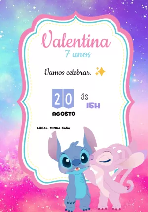 Stitch Birthday Invitation – Static – JANIS