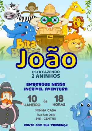 Safari Birthday Invitation – Static – Jotta