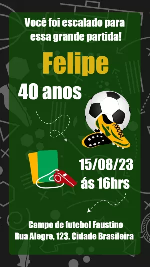 Soccer Birthday Invitation – Static – Heliene Designer