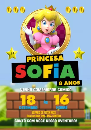 Invitación de cumpleaños Princesas – Estático – Jotta